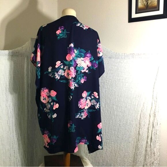 12PM by Mon Ami Floral Kimono Style Cardigan Size Small - Picture 5 of 9